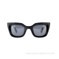 Promotion High Quality Black Tortoise Acetate Full Rim Fashion Ladies Sunglasses